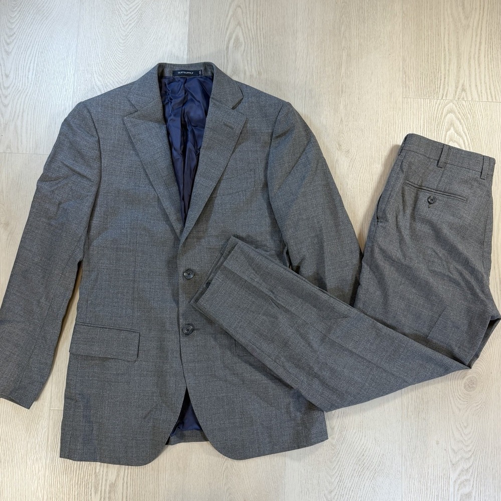 Suitsupply Vitale Barberis Canonico Men's 46R Grey Suit Jacket Blazer Set Of 2